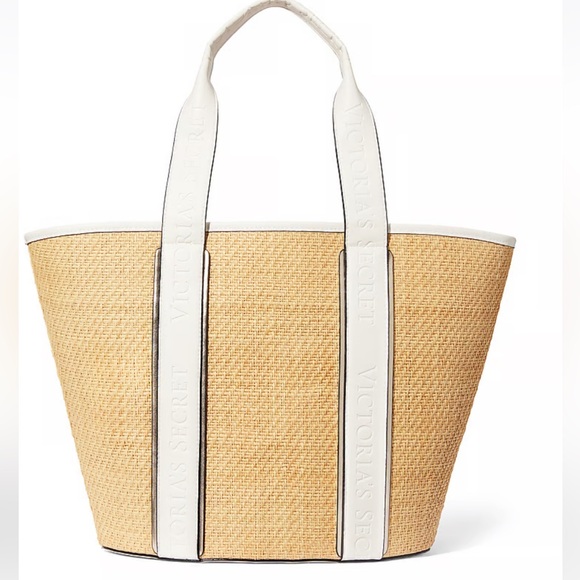 NWT Victoria’s Secret Straw Tote - Picture 2 of 8